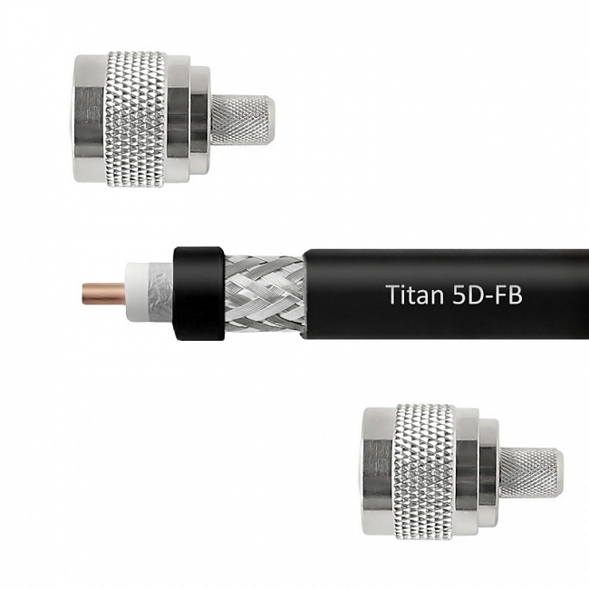 Кабельная сборка 5D/FB (Titan, черный) (N-male - N-male), 1м
