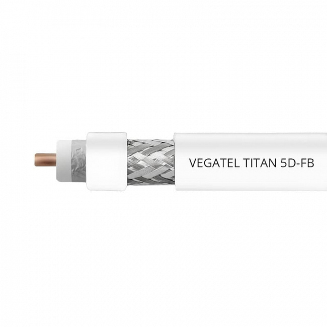 Кабель VEGATEL 5D-FB (Titan, белый)